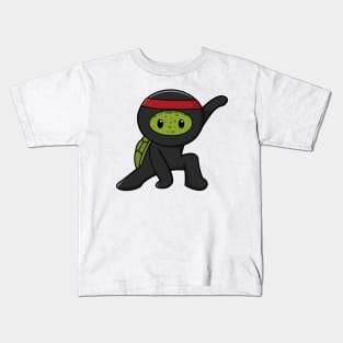 Turtle with Shell as Ninja Kids T-Shirt